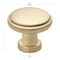 Gliderite Hardware 1-1/8 in. Champagne Gold Round Classic Cabinet Knob, 5PK 5096-CHPG-5 - alternate 3